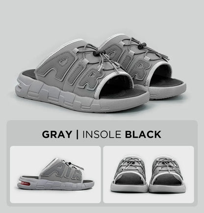 Pantoufles hommes coussin d'air conception glisser homme été nouveau PVC doux antidérapant hommes pantoufles de sport pour hommes tongs Chanclas Hombre