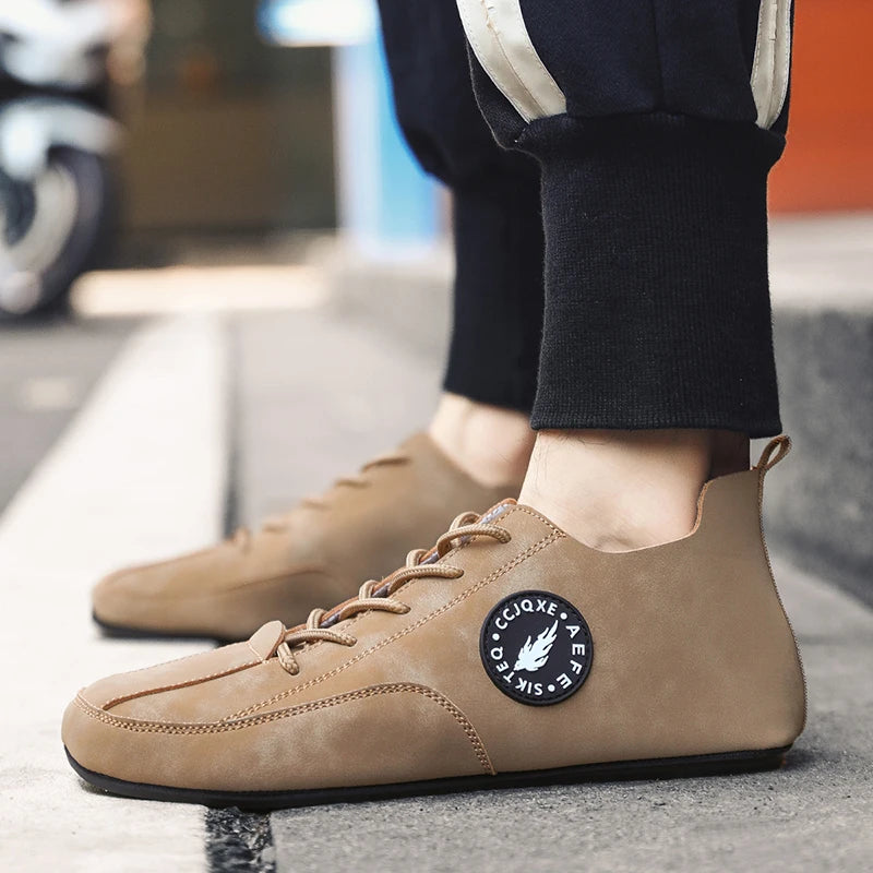 MAEDEF mocassins pour hommes léger conduite décontracté fond mince chaussures plates semelle souple confortable antidérapant à lacets chaussures de marche hommes