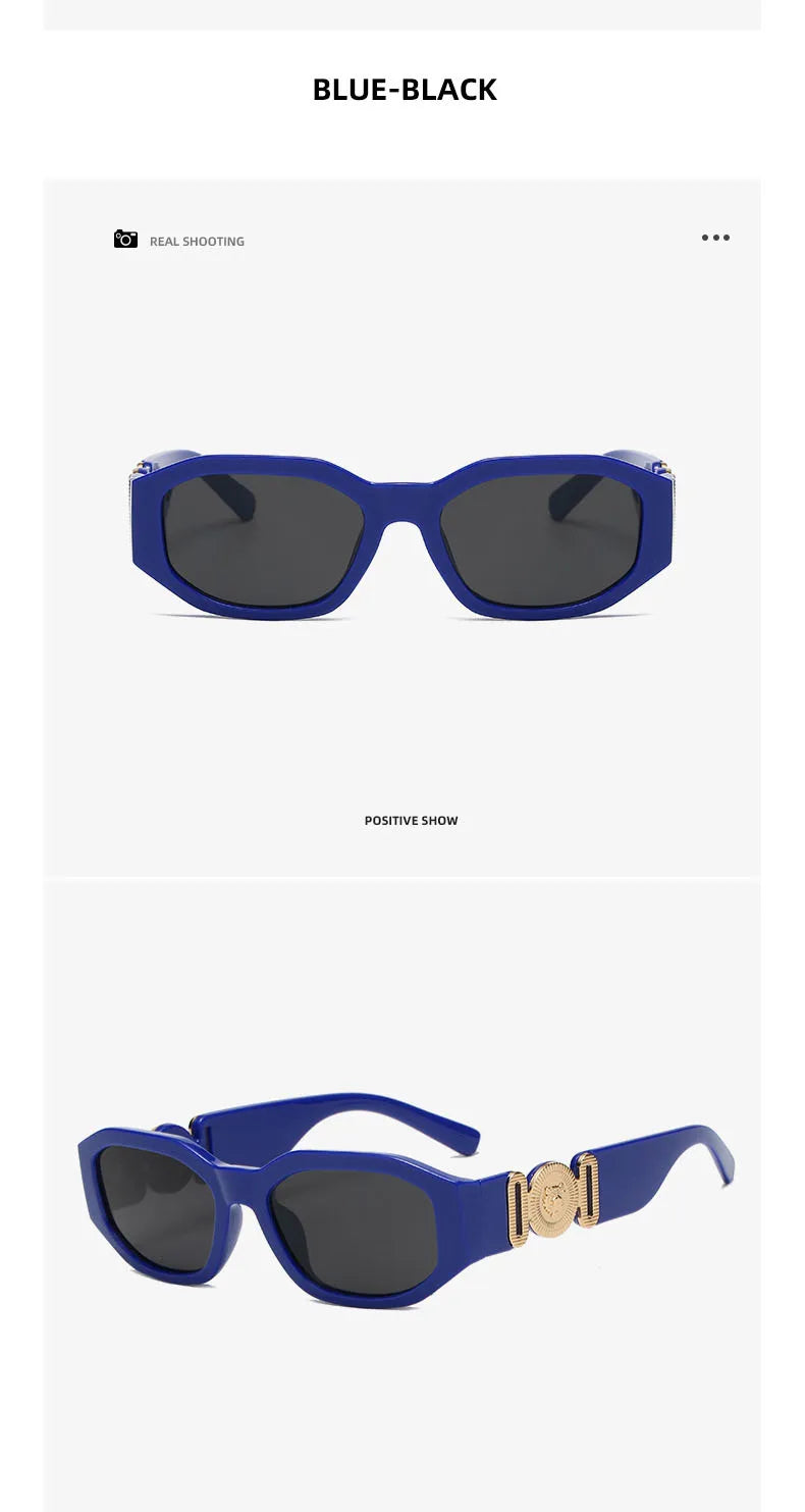 Femmes D'été Lunettes De Soleil Rectangle Lunettes De Soleil Mode Irrégulière Unique Designer Lunettes