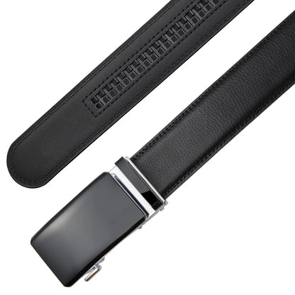 Ceinture de surintendant en cuir de vache véritable pour homme, accessoire de marque, décontracté, automatique, noir, rouge, marron
