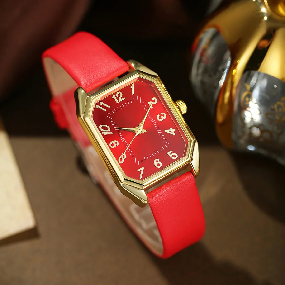 Montres carrées de luxe pour femmes, montre-bracelet à quartz pour dames, ensemble de bijoux classiques simples, marque de mode, 6 pièces, 5 pièces, 1 pièce