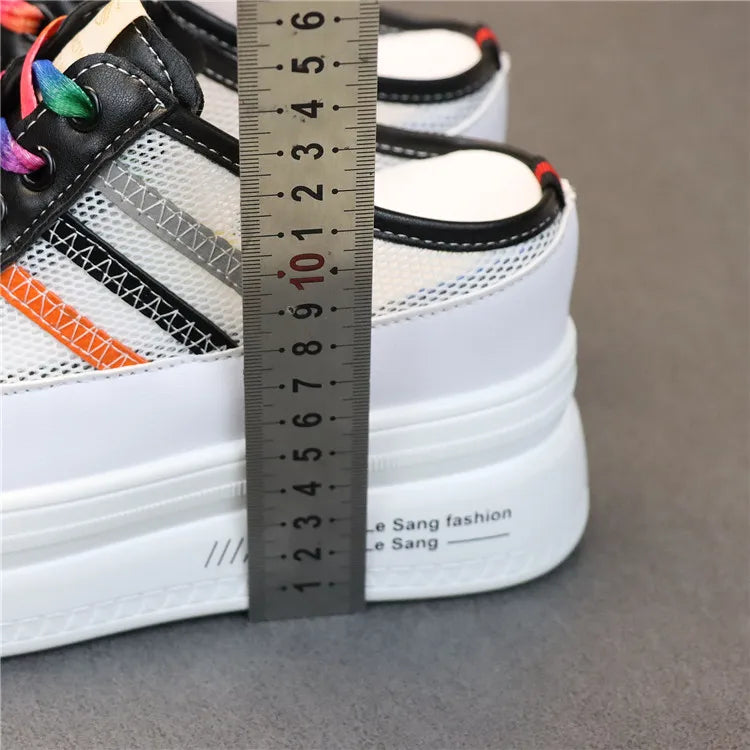 Pantoufles d'Été à Semelles Compensées pour Femmes, Chaussures Paresseuses en Maille Respirante pour Petits Pieds, Sandales à Plateforme Antidérapantes