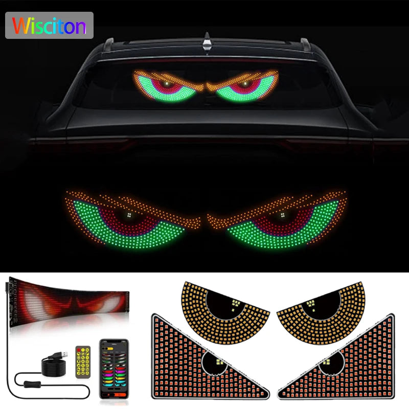 Écran d'affichage de panneau de pixels matriciel LED pour camion, Flexible, rvb, USB, 5V, motif de voiture, Graffiti, texte, projecteur, boutique d'animation, barre de rappel