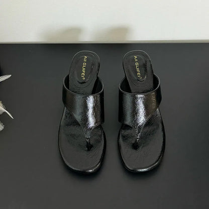 Chaussures rouges mode talons ronds dames pantoufles femmes tongs élégantes femmes pantoufles à talons sandales diapositives chaussures pompes