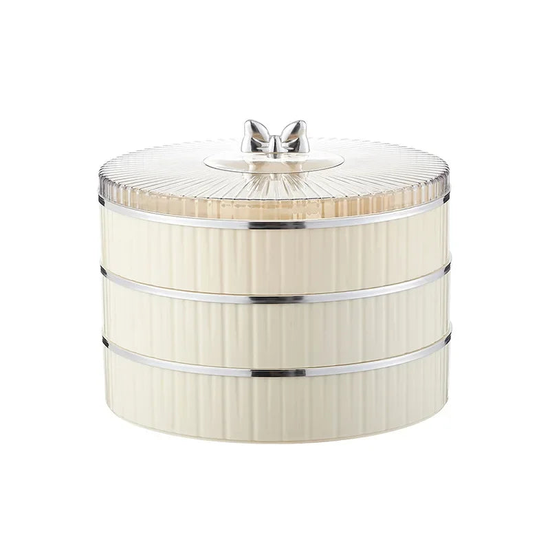 Boîte à snacks transparente multicouche, anti-poussière, acrylique, fruits secs, boîte de rangement pour bonbons et noix, salon moderne, conteneur solaire