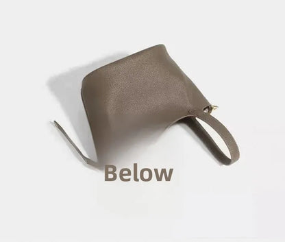 Nouveau 2025 sac seau en cuir pour femmes panier de légumes sac à main maman sac de mariage sac à bandoulière en polyuréthane souple avec poche Mobile