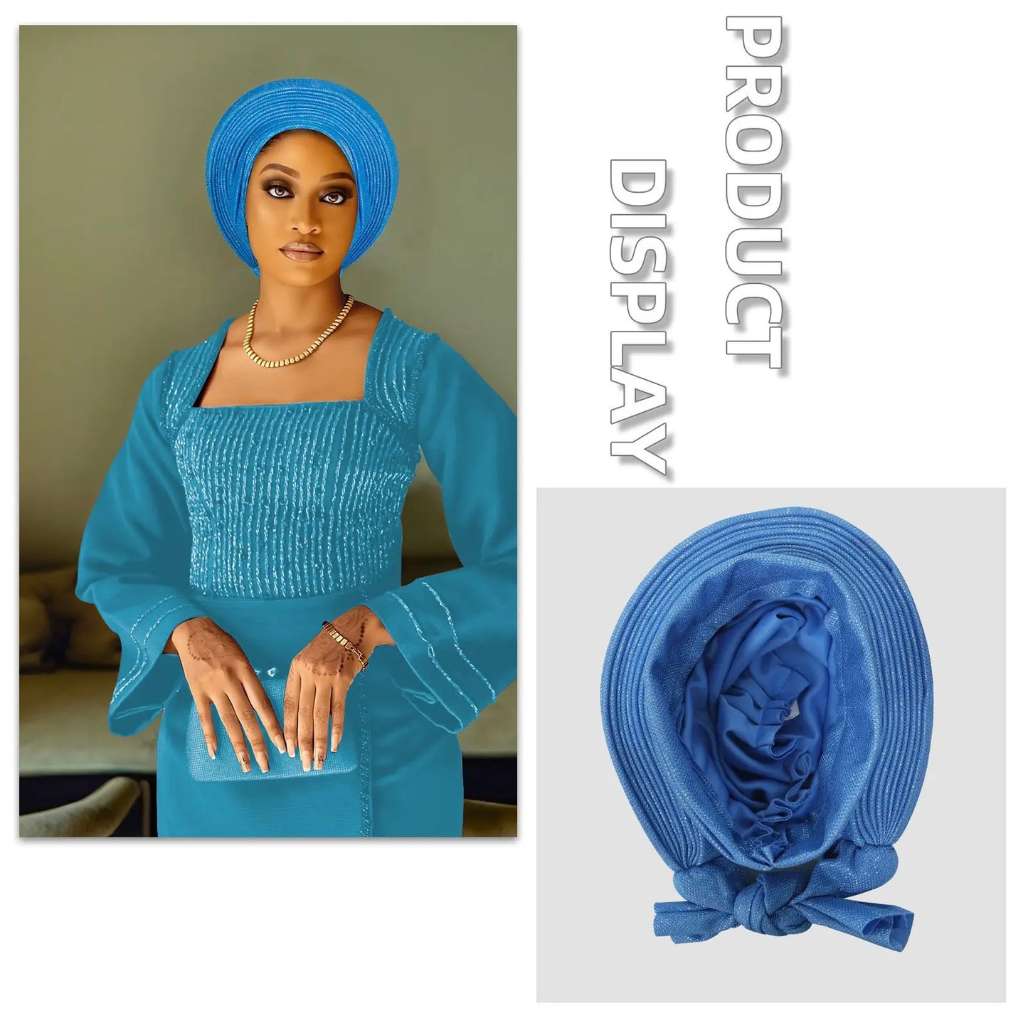 Casquette Turban plissée pour femmes africaines déjà fabriquées Auto Gele femme bandeau Nigeria dame chapeaux chapeau fête de mariage chapeaux