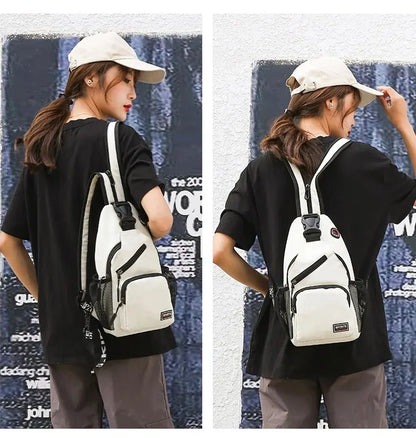 Sac de poitrine Oxford pour femme, sac à dos étanche, sac à bandoulière multifonctionnel, grande capacité, décontracté, gril, nouveau