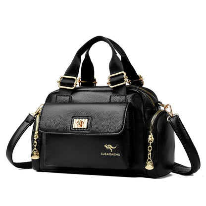 Sac à bandoulière en cuir PU de haute qualité pour femmes, fourre-tout, sacoche multi-poches pour les déplacements quotidiens