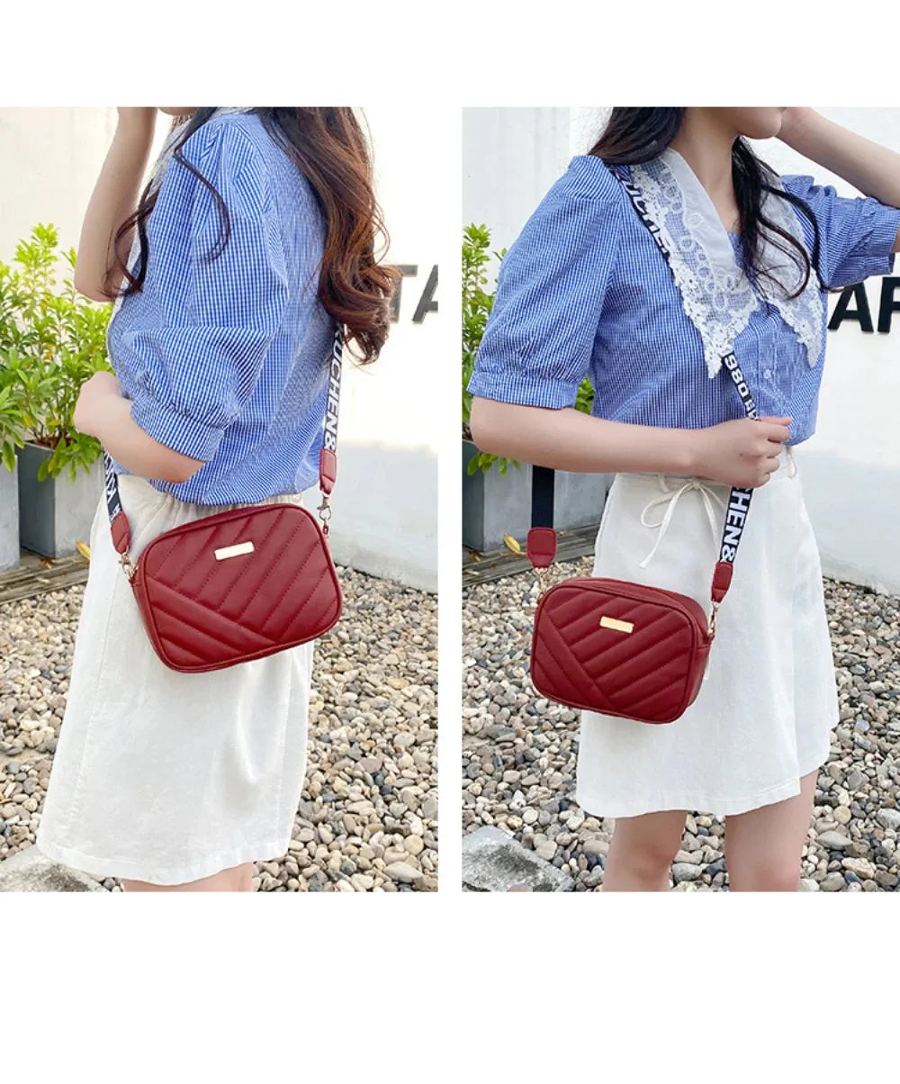 Sac à bandoulière en PU pour femmes, sac à bandoulière pour appareil photo, sac pour téléphone portable, sac à bandoulière décontracté de bonne qualité