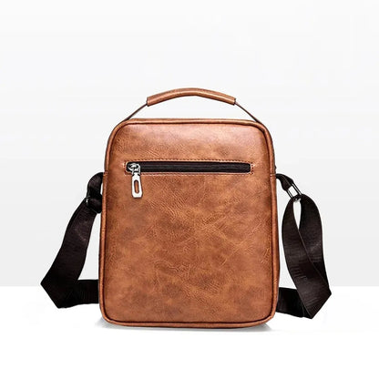 Sac à bandoulière Vintage en cuir pour hommes, sacs à main marron noir, sacoche d'affaires à rabat, nouvelle collection été 2024