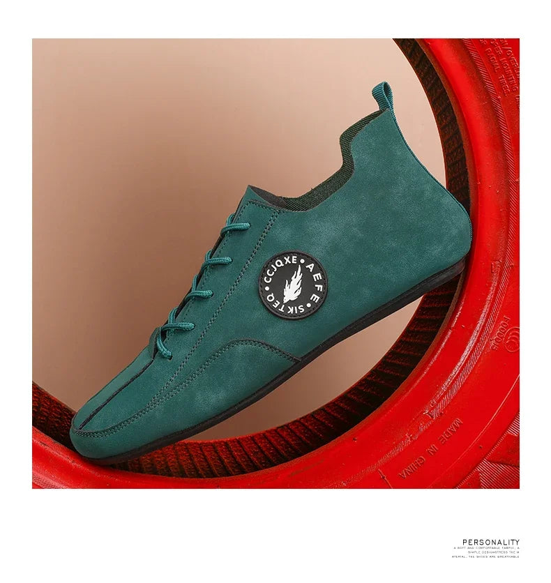 MAEDEF mocassins pour hommes léger conduite décontracté fond mince chaussures plates semelle souple confortable antidérapant à lacets chaussures de marche hommes