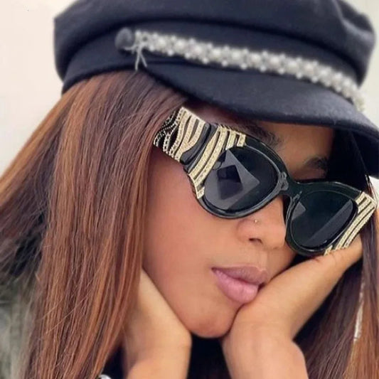 Lunettes de soleil œil de chat à grande monture pour femmes, mode Vintage, tendance, Punk, surdimensionnées, marque de luxe, styliste, nuances Sexy pour dames