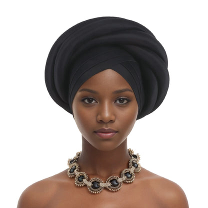 Turban Tressé pour Femme Africaine, Couvre-Chef Brut du Nigeria, Chapeau Musulman de ix, Vêtement de Sauna