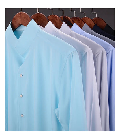 Chemise Française à Manches sulfpour Homme, Coupe Cintrée, Style Business Elite, pour Mariage, Printemps et Automne, 2024