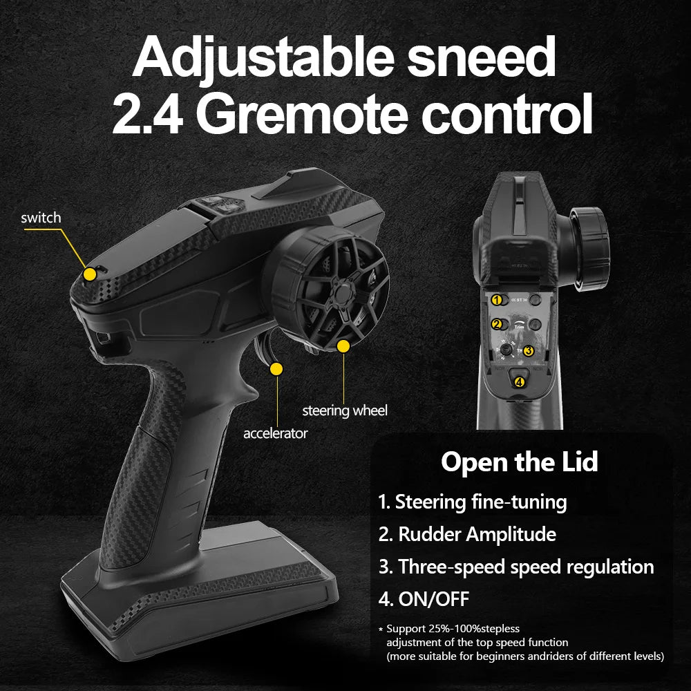 JIUSI PT14R 1/14 RC voiture de course 3S batterie 4WD 80 km/h moteur sans brosse 2.4G télécommande 35C haute vitesse tout-terrain camion RC