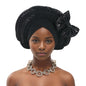 Cravate de Sauna à Paillettes pour Femme, Turban Africain avec Nministériels d Papillon Doux, Accessoire de ix