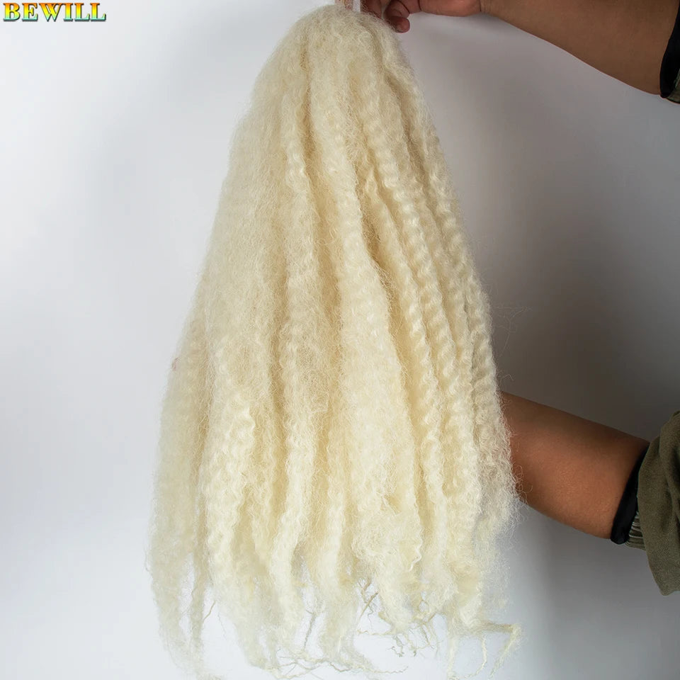 1 - 6 paquets de cheveux en crochet de twists Marley de 18 pouces, de noir et brun à blond, cheveux de tresse ombré Afro Marley synthétique, pour les tresses de mèches fausses