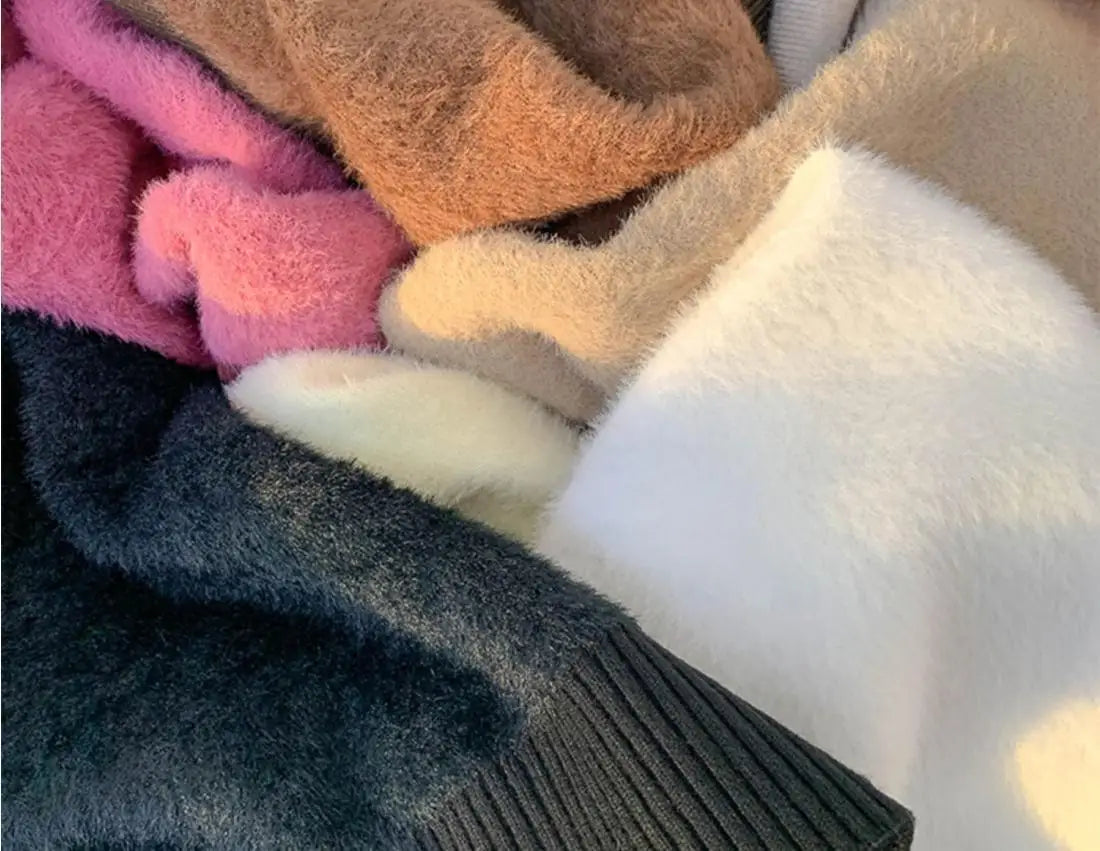 Pull épais à col haut pour femme, haut d'hiver chaud et doux, couleur unie, vêtements intérieurs, chemise à bascule, nouvelle collection 2025