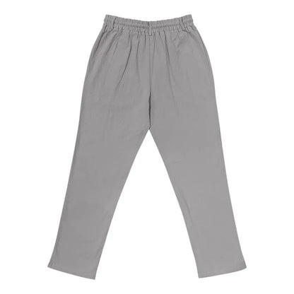Pantalon de plage confortable en coton et lin pour hommes, sangle droite, haute qualité, décontracté, printemps et automne, nouvelle mode, 2025