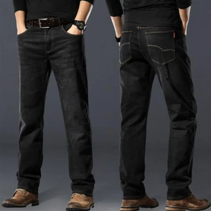 Jeans droits baggy pour hommes, pantalons de cow-boy classiques, jjdenim régulier, tuyau serré élastique, décontracté, taille basse, empilé goth xs