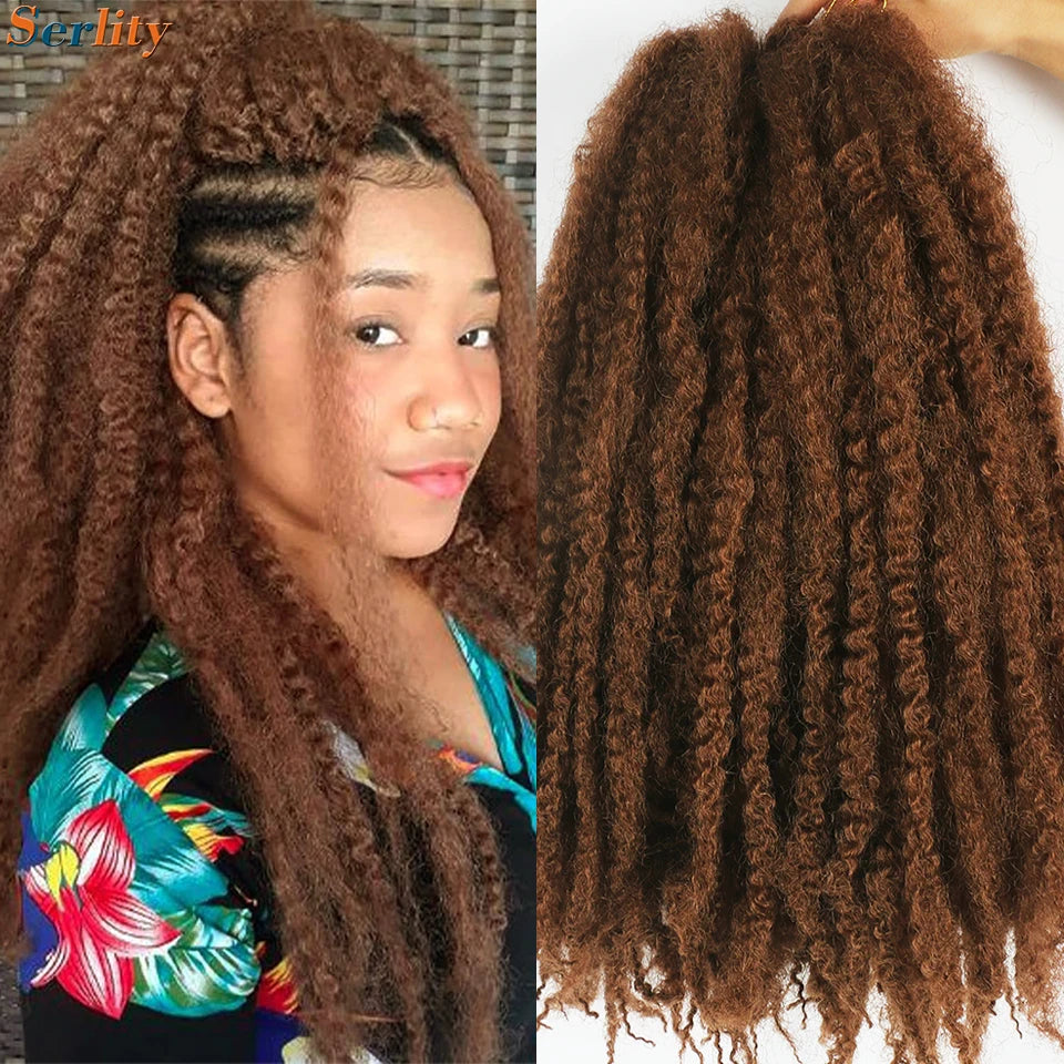 Marley Twist cheveux tressés pré - étirés pack de 1 - 6 ombre boucles africaines crochet cheveux tressés pour faux locs Jumbo Marley Twist cheveux