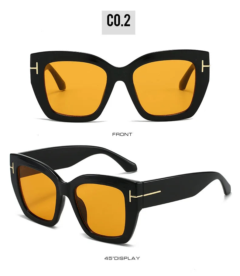 Lunettes de soleil vintage pour hommes et femmes, protection UV, forme carrée, haute qualité, style tendance