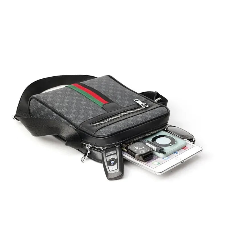 Design de luxe hommes sacs à bandoulière mode Plaid lettre imprimé sac à bandoulière hommes carré sac à bandoulière mâle fronde sac de messager