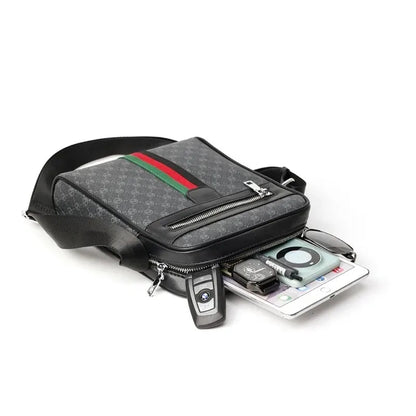 Design de luxe hommes sacs à bandoulière mode Plaid lettre imprimé sac à bandoulière hommes carré sac à bandoulière mâle fronde sac de messager