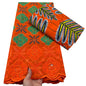 Tissu africain en dentelle de Voile suisse, 2.5 + 3 yards, véritable cire pour coudre une robe de soirée, nouvel arrivage
