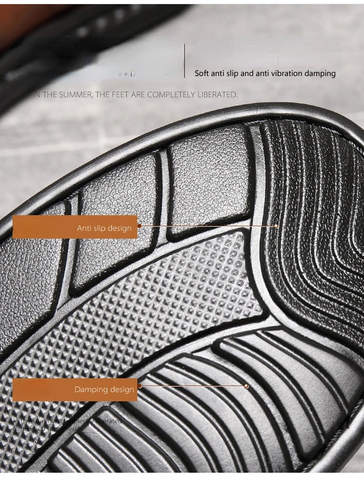 Marque hommes sandales été à semelles souples anti-dérapant chaussures de plage mâle en plein air confortable hommes pantoufles de luxe de haute qualité sandalias