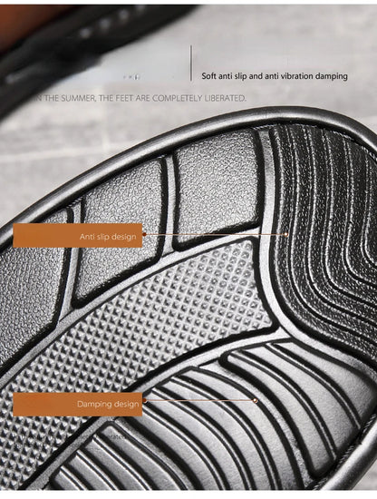 Marque hommes sandales été à semelles souples anti-dérapant chaussures de plage mâle en plein air confortable hommes pantoufles de luxe de haute qualité sandalias