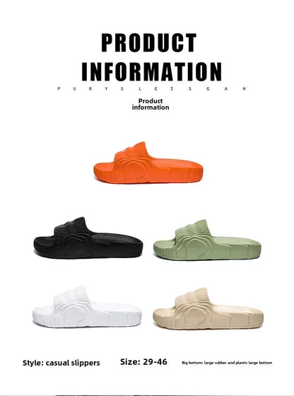 Pantoufles d'été de grande taille pour hommes, pantoufles de Style coréen à la mode avec semelle épaisse, pantoufles de Couple polyvalentes en PVC, nouvelle collection