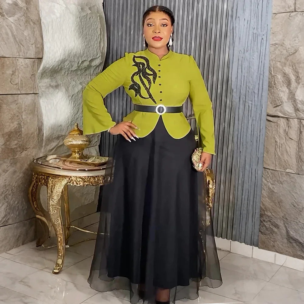 Robes de soirée africaines grande taille pour femmes, nouvelle mode Dashiki Ankara, robe de soirée de mariage élégante, robe Maxi musulmane, 2025