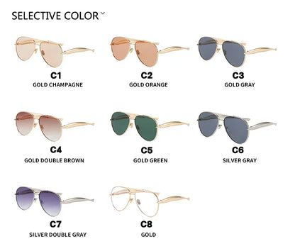 Lunettes de soleil rondes et épaisses en métal pour femmes, monture ronde et épaisse, Style célèbre, décontractées, Protection UV400