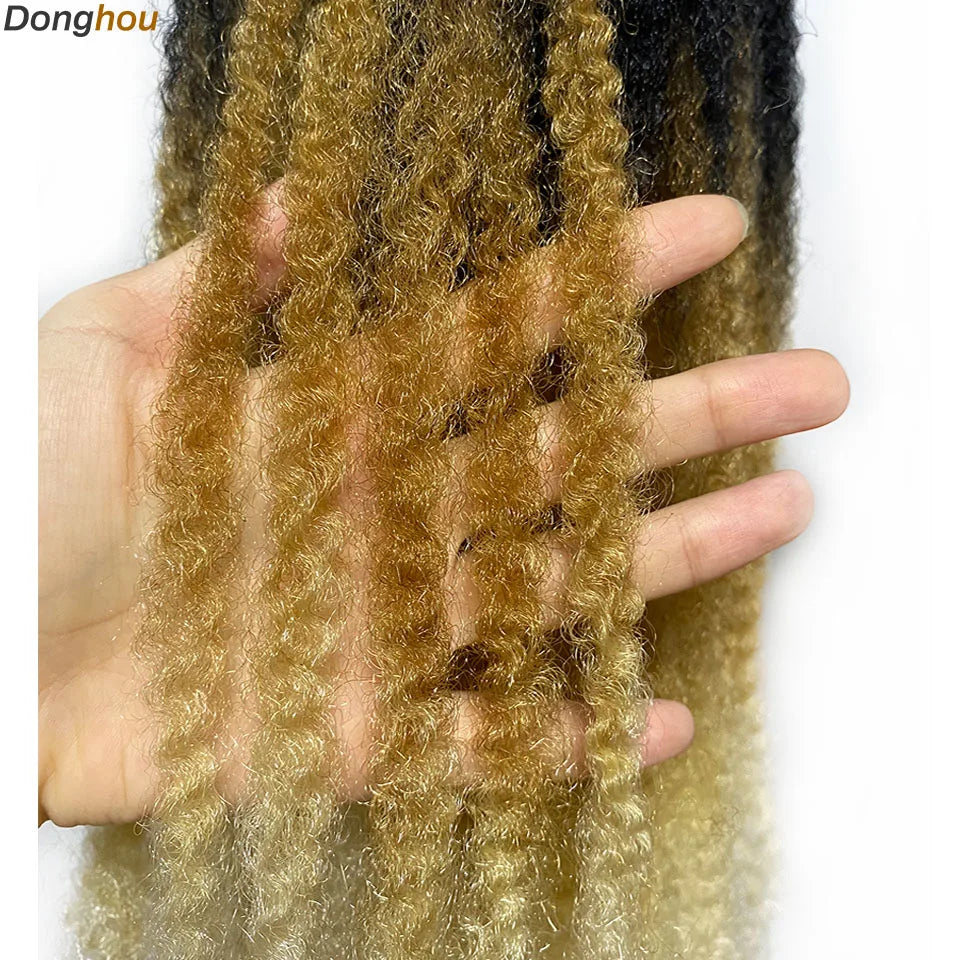 Marley Hair 18 pouces cheveux synthétiques tressés Marley Ombre noir brun blond gris 350 pour cheveux tressés Afro Kinky Marley Twist