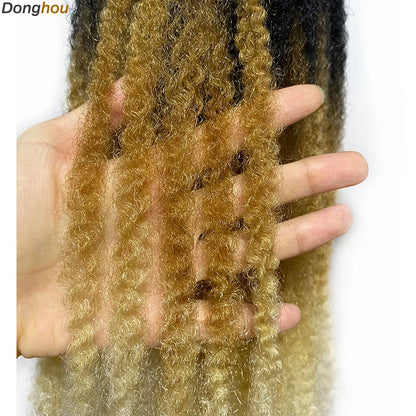 Marley Hair 18 pouces cheveux synthétiques tressés Marley Ombre noir brun blond gris 350 pour cheveux tressés Afro Kinky Marley Twist