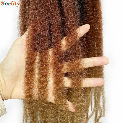 Marley Twist cheveux tressés pré - étirés pack de 1 - 6 ombre boucles africaines crochet cheveux tressés pour faux locs Jumbo Marley Twist cheveux