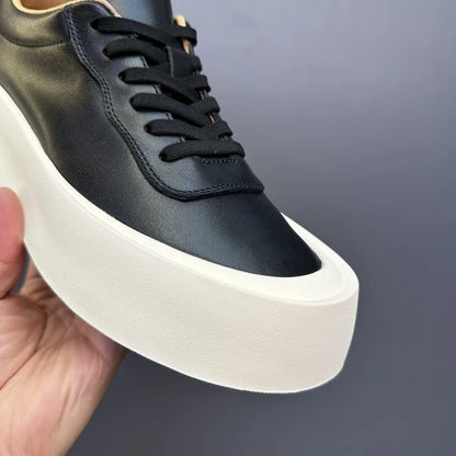 DOYUTIG-Chaussures de planche en cuir véritable pour hommes, baskets à semelle optique coordonnante, chaussures décontractées, rétro vintage, printemps et automne, SGHousex, nouveau