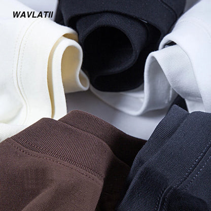 WAVLATII-T-shirt Respiré pour Homme et Femme, Streetwear Décontracté, Blanc, Noir, Basique, Été, Y-for Young, Nouveau, 260, 101WMT2401