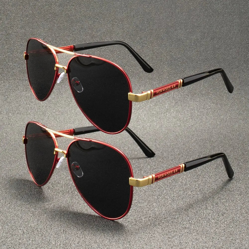 Lunettes de soleil polarisées hommes monture métallique qualité lunettes de soleil marque Design mâle lunettes pêche conduite lunettes UV400