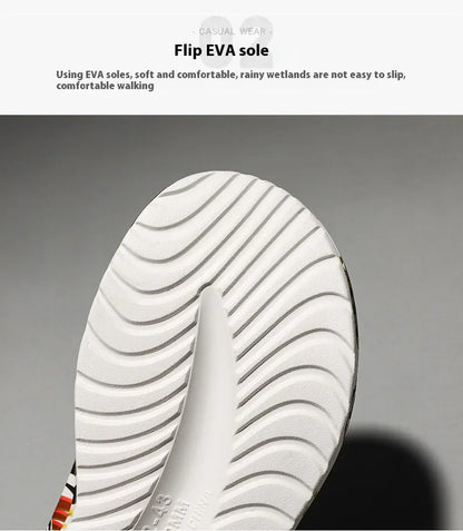 Plate-forme chaussures pour hommes nouveaux tongs d'été 2025 sandales respirant antidérapant amoureux hommes et femmes tout correspondant imprimé pantoufles hommes