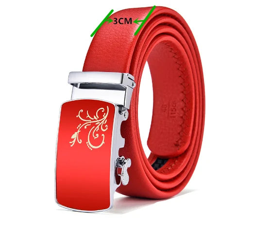 Ceinture automatique bleu ciel pour hommes et femmes, ceinture de loisirs d'affaires, bande passante 3cm et 2024 cm, nouvelle mode, 3.5