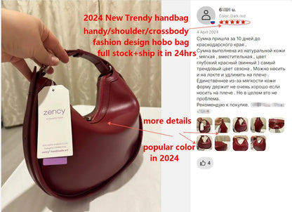 Zency Premium en cuir véritable femmes Sac à main de luxe Hobo Sac grande capacité mode épaule Bolsa pour femme amant fille cadeau Sac