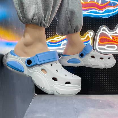 Pantoufles de Couple, vêtements d'extérieur d'été, sandales de plage antidérapantes à semelles épaisses, sandales pour hommes et femmes