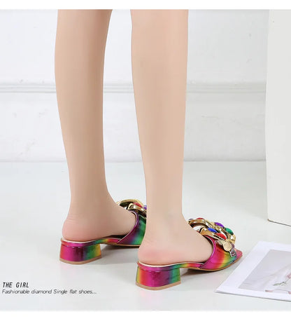 Pantoufles d'été pour femmes, chaussures grande taille 36-42, sandales de plage confortables à enfiler, pantoufles décontractées antidérapantes