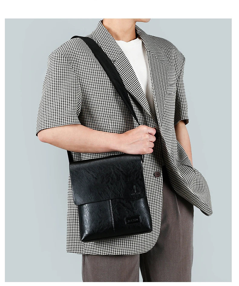 Marque de luxe Vintage sacs de messager hommes en cuir sac à bandoulière homme sac à main marron noir sac latéral affaires sac à bandoulière pour hommes