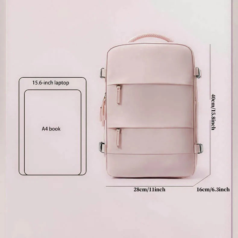 Sac à dos violet clair de grande capacité pour femmes avec séparation sèche et humide, sac d'ordinateur de transport, multifonctionnel étanche l