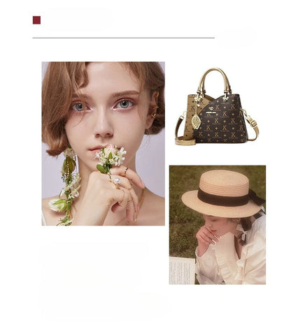 Sac à bandoulière élégant pour maman, 11.2 pouces (28cm), fourre-tout à la mode avec matériau PU de haute qualité