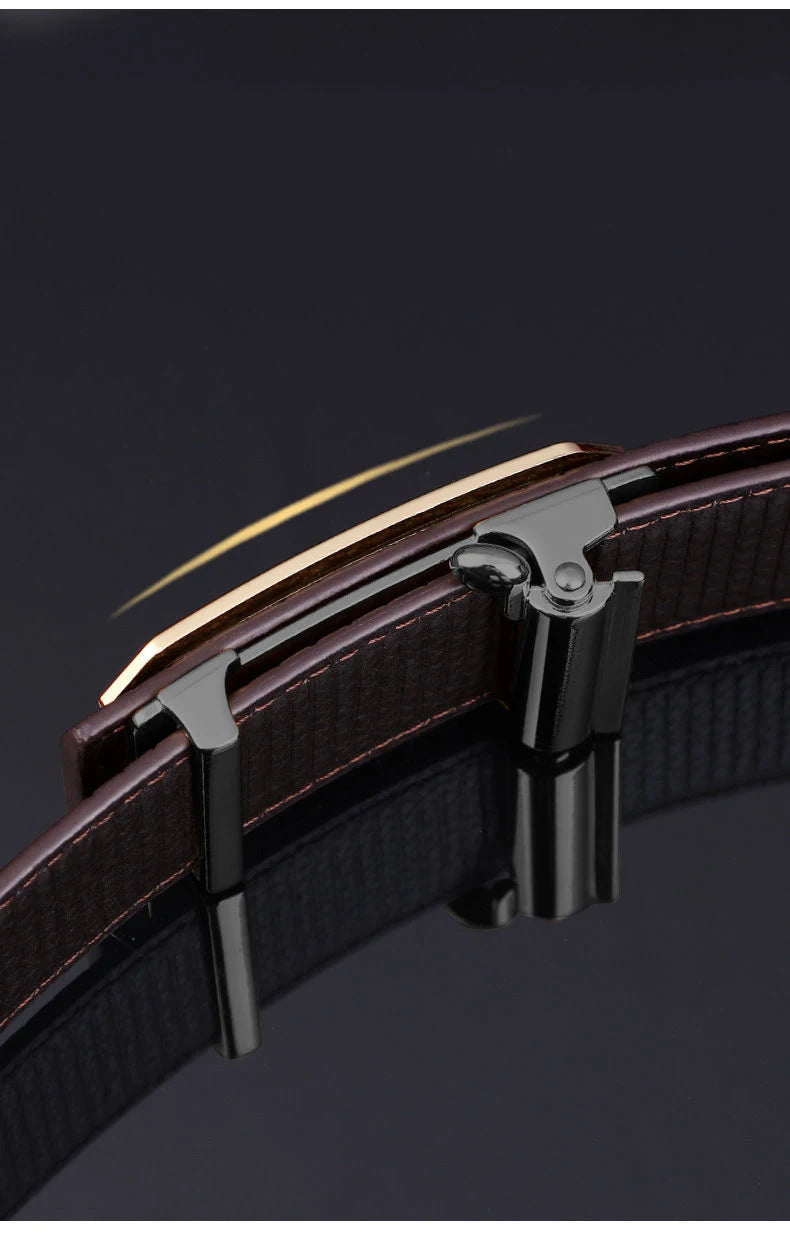 Ceinture motif Crocodile pour hommes, ceinture à boucle automatique de haute qualité, sangle en jean à la mode, accessoires tendance pour hommes